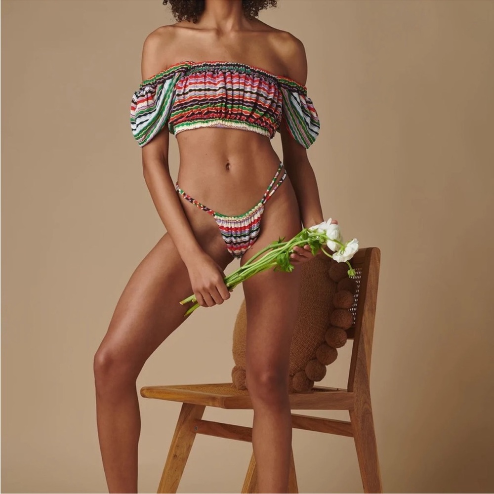 Montce Mer Striped Brasil Bikini Top